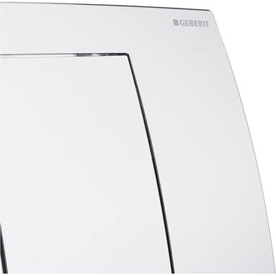 Geberit Twinline plaque de déclenchement, commande frontale de chasse à 2 touches pour WC 34x18,5cm chrome brillant