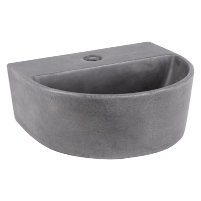 Differnz Demi Lavabo en béton gris foncé 30 x 25 x 11 cm