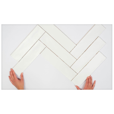 Cifre Cerámica Wandtegel Colonial White mat 7,5x30 cm Vintage Mat Wit