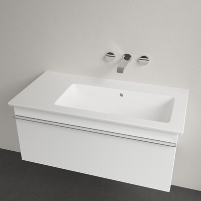 Villeroy & Boch Venticello Meubelwastafel - wasbak rechts zonder kraangat - 100x50cm - overloop - wit