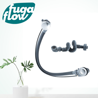 Fugaflow Eccelente Sobrado évacuation de baignoire surélevée - commande rotative avec fonction de remplissage - évacuation de baignoire prolongée - chrome