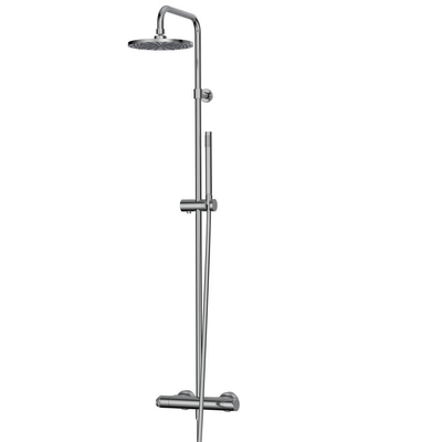 Xenz Cinca Colonne de douche pluie thermostatique à poser 122cm brilliant Chrome