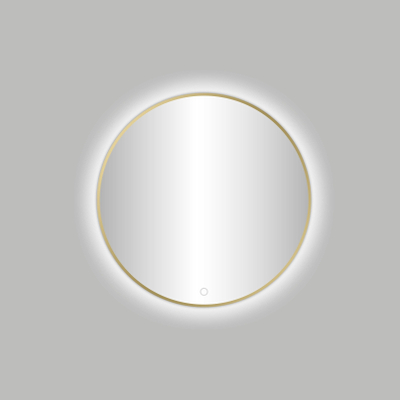 Best Design Nancy Venise Miroir avec éclairage LED rond 60cm Doré mat