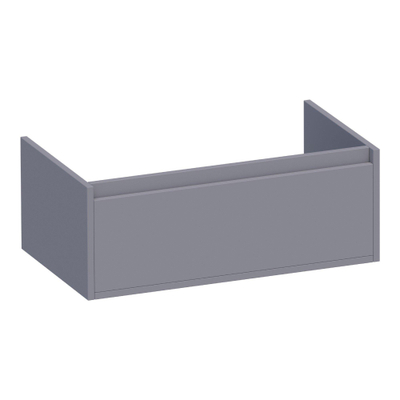 BRAUER Hope wastafelonderkast - 80x30x45.5cm - 1 softclose lade greeploos - 1 sifon uitsparing - mat grijs
