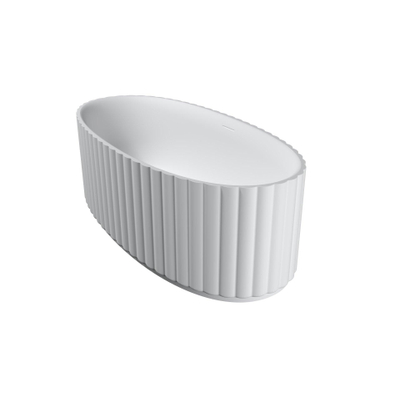 Riho Catching Waves Vrijstaand Bad - 174x82cm - solid surface - mat wit
