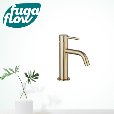 FugaFlow Eccelente Sobrado Badkamer Slim Wastafelkraan - 17.3cm - opbouw - messing geborsteld PVD