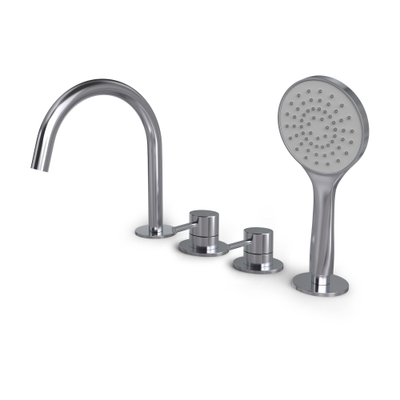 Hotbath Buddy Combinaison de bord de baignoire - avec bec - mitigeur monocommande - Chrome