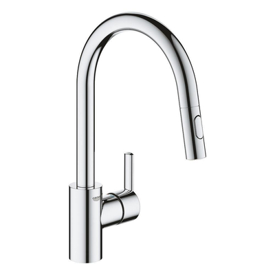 Grohe Feel Keukenkraan - hoog - uittrekbare uitloop - 2 straalsoorten - chroom