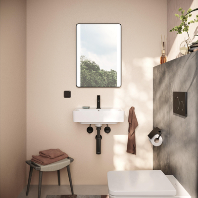Hansgrohe Xarita Lite Q Spiegel - 50x70cm - led verlichting - Verticaal - wandschakelaar - mat zwart