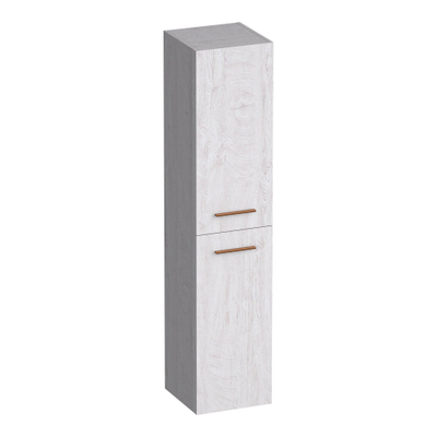 BRAUER Trust Armoire colonne - 160x35x35cm - sans manettes à poser avec 2 portes à ouverture gauche ou droite Forest Seashell