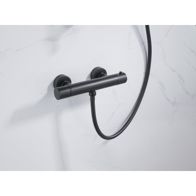 Fortifura Calvi Thermostatische Douchekraan - opbouw - mat zwart