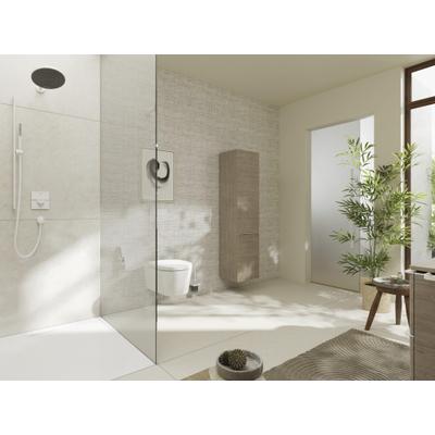 Hansgrohe Xelu Q Armoire haute - 165x40x35cm - 2 portes - poignée blanc mat - fermeture amortie - charnière à gauche - natural oak