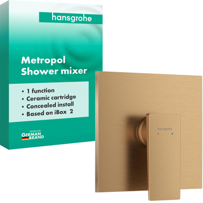 Hansgrohe Metropol mengkraan voor iBox Universal 2 Brushed Bronze
