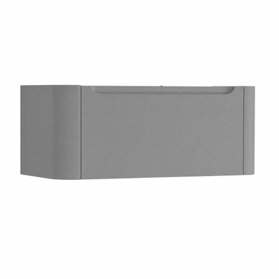 H&R badmeubelen Juice Meuble sous vasque - 100x45x40cm - coins arrondis - 1 tiroir - poignée intégrée - gris pierre mat