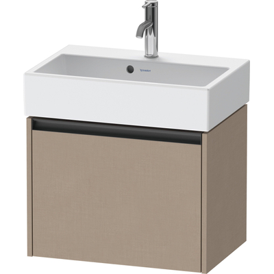 Duravit Ketho.2 Wastafelonderbouwkast - met 1 lade - 58.4x39x44cm - met greep antraciet - linnen mat