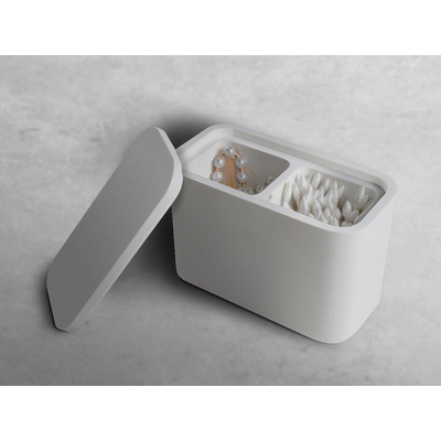Ideavit solidcase opbergbox 14x7x10.2cm solid surface wit mat