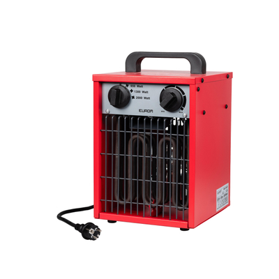 Eurom Industrial EK 2001 Déshumidificateur de chantier/Chauffage d’atelier 2000 watts Rouge