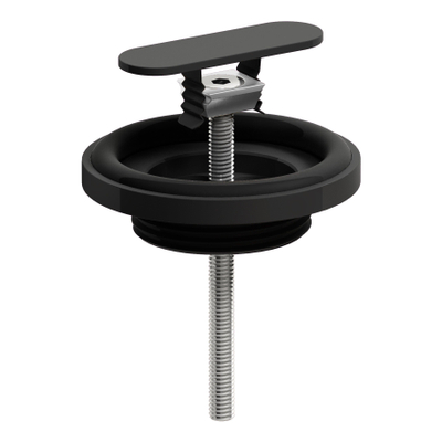 Clou afvoerplug en sifon aansluiting voor flush/first fontein zwart mat