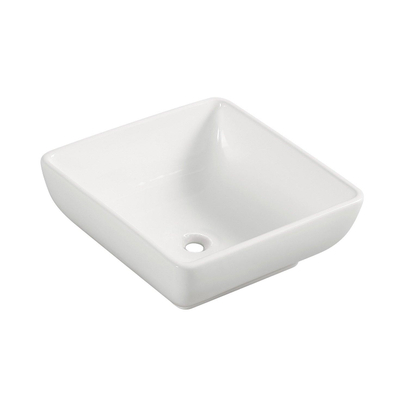 Wiesbaden Piazza waskom vierkant 40 x 40 x 15 cm keramiek glans wit OUTLETSTORE