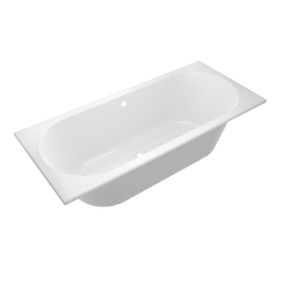 Zeza Oval Ligbad - 180x80cm - acryl - duo - glans wit - licht beschadigd - OUTLET UDEN