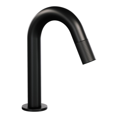 BRAUER Black Carving Robinet de lavabo - posé - saillie 12.1cm - Noir mat
