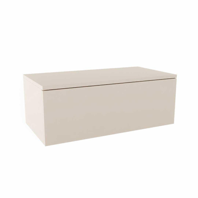 MODULE MONDIAZ ALAN Meuble sous lavabo - 80x45x30cm - 1 tiroir - push to open - MDF - Lin mat