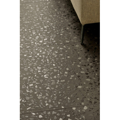 Ceramiche coem carrelage sol et mur terrazzo maxi béton 60x60 cm rectifié vintage gris mat