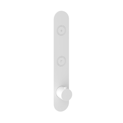 Hotbath Cobber afbouwdeel inbouwthermostaat met 2 pushbuttons verticale plaatsing mat wit