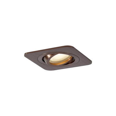 QAZQA Alberto Ensemble de spots encastrés - 1 spot - 9x11.2cm - y compris lampe LED dimmable - IP44 - Carré - Bronze