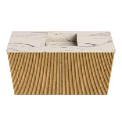 Mondiaz JOYA-DLUX Meuble de salle de bains 70cm - couleur Chêne - Vasque FAYE position Milieu Sans trou de robinet couleur Nata