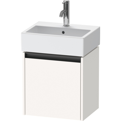 Duravit Ketho 2 meuble bas de lavabo avec 1 porte 43.4x33.8x44cm gauche, avec poignée blanc super mat anthracite