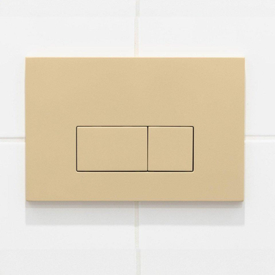 Adema Classico Pack WC suspendu - bâti-support - abattant basic - plaque de commande beige - boutons rectangulaires - blanc