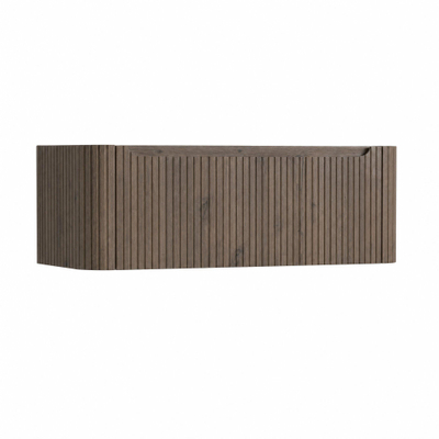 H&R Badmeubelen Juice Wastafelonderkast - 120x45x40cm - afgeronde hoeken - 3D-front - 1 lade - geïntegreerde greep - tucson oak