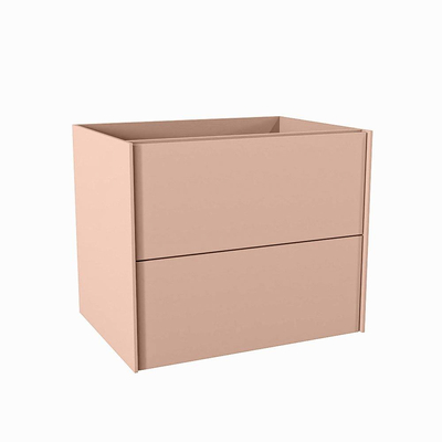 Mondiaz TENCE wastafelonderkast - 60x45x50cm - 2 lades - uitsparing midden - push to open - softclose - Rosee