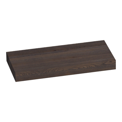BRAUER Creek topblad vrijhangend - 100x50x10cm - lamellen eiken zwart