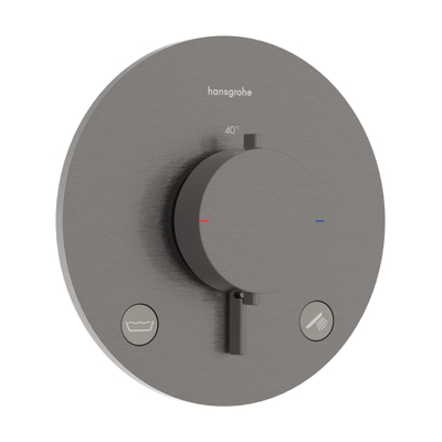 Hansgrohe Ecostat comfort s Inbouw - thermostaat - 2 functie - geborsteld zwart chroom