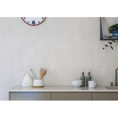 Cifre Ceramica Neutra wand- en vloertegel - 30x60cm - 9mm - Rechthoek - Betonlook - Wit mat