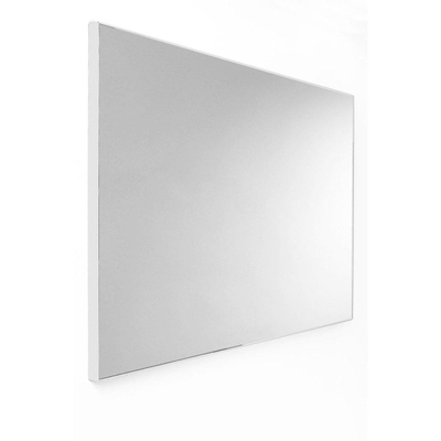 Nemo Go Ensemble de meuble - 120x65x45.5cm - 2 tiroirs - avec poignée - 2 vasque Blanc brillant - 2 trous de robinet - avec miroir - MDF standard white