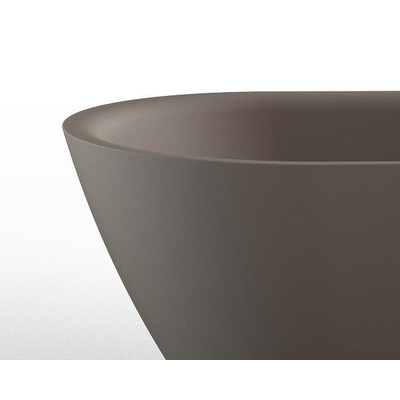 Plieger Kansas Baignoire autoportante - 180x80x60cm - avec arrivée d'eau - avec garniture de vidage et de trop-plein - avec pieds - acrylique - gris ciment