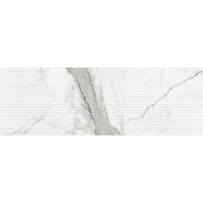 ÉCHANTILLON Cifre Cerámica Carreau mural Statuario mat relief Rectifié Aspect marbre Mat Blanc/noir