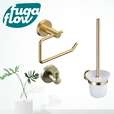 FugaFlow Eccelente Acces Toiletset 3-delig geborsteld Messing PVD - Black Friday -