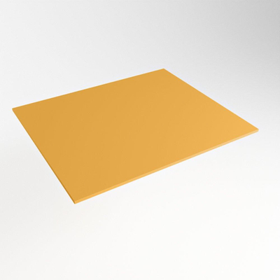 Mondiaz TOP 51 Topblad - 50x51x0.9cm - geschikt voor afdekplaat - Solid surface - Ocher