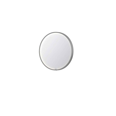 INK SP24 Miroir - 60x4x60cm - LED en bas et en haut changement de couleur - dimmable - Chauffage de miroir - rond - dans un cadre en acier - aluminium inox brossé