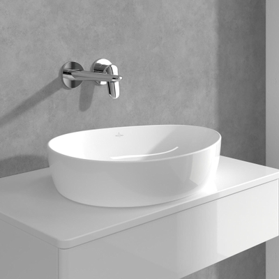 Villeroy & Boch Antao 2 gats - eengreeps wastafelmengkraan - wandmontage - hoogglans chroom