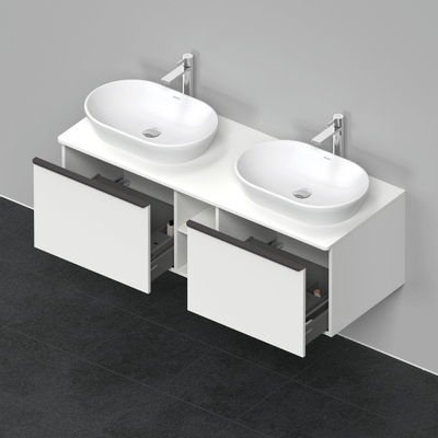 Duravit D-Neo wastafelonderkast 140x45.9x55cm 2 lades wit Mat