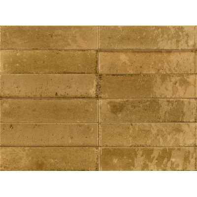 Ceralto Pavero Urban Wandtegel - 6x24cm - 10mm - porcellanato - ocra glans