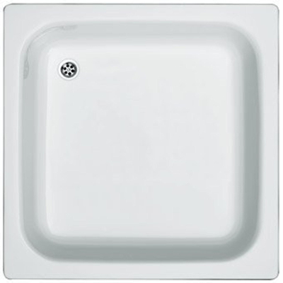 Plieger Brussel douchebak vierkant plaatstaal 90x90x14cm wit