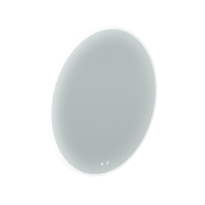 Thebalux Type M spiegel 100x100cm rond met verlichting en spiegelverwarming led wit aluminium TWEEDEKANS