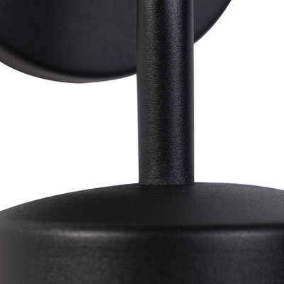 QAZQA Elza Wandlamp - 1 lamp - 11.5x14cm - IP44 - Zwart