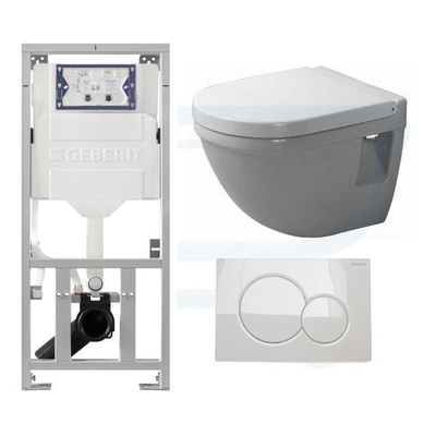 Duravit Philippe Starck 3 réservoir encastré compact ensemble abattant softclose plaque de commande blanche